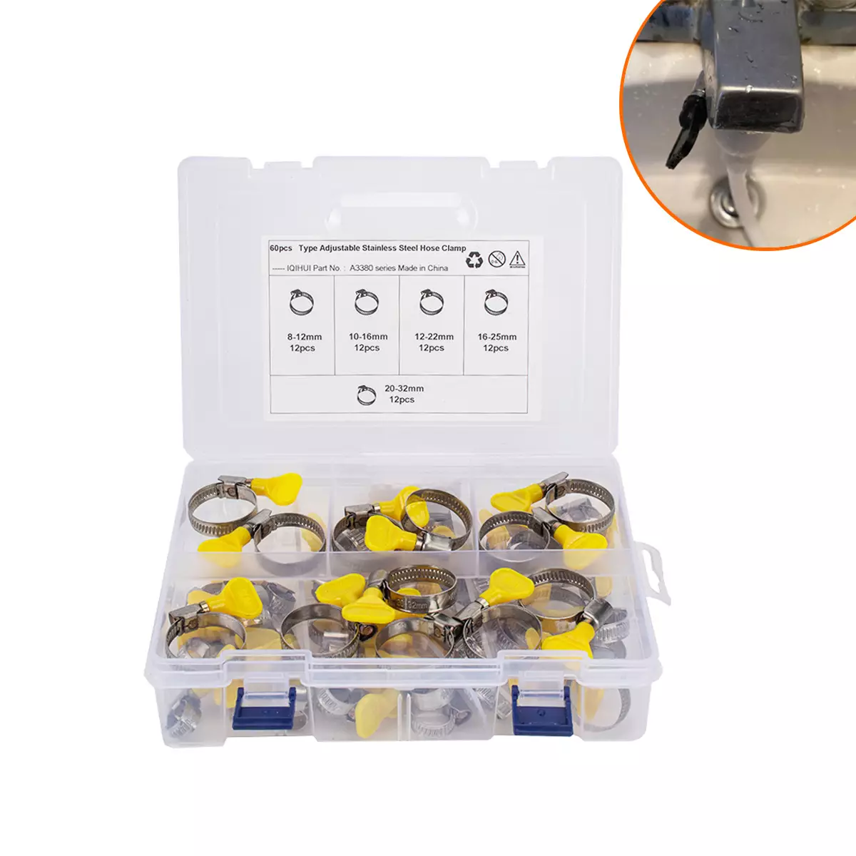 60 boxes of American plastic handle throat hoe Twist handle stainless steel throat hoop natural gas gas pipe throat