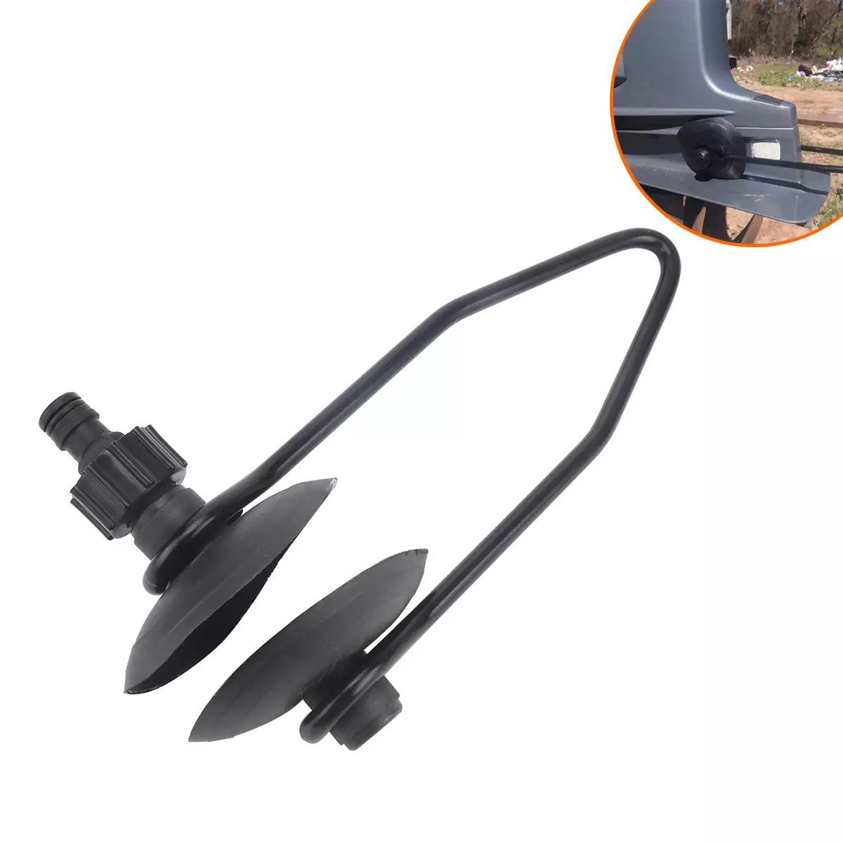 Yacht ship accessories motor cleaning device single tube round head black rubber motor flusher